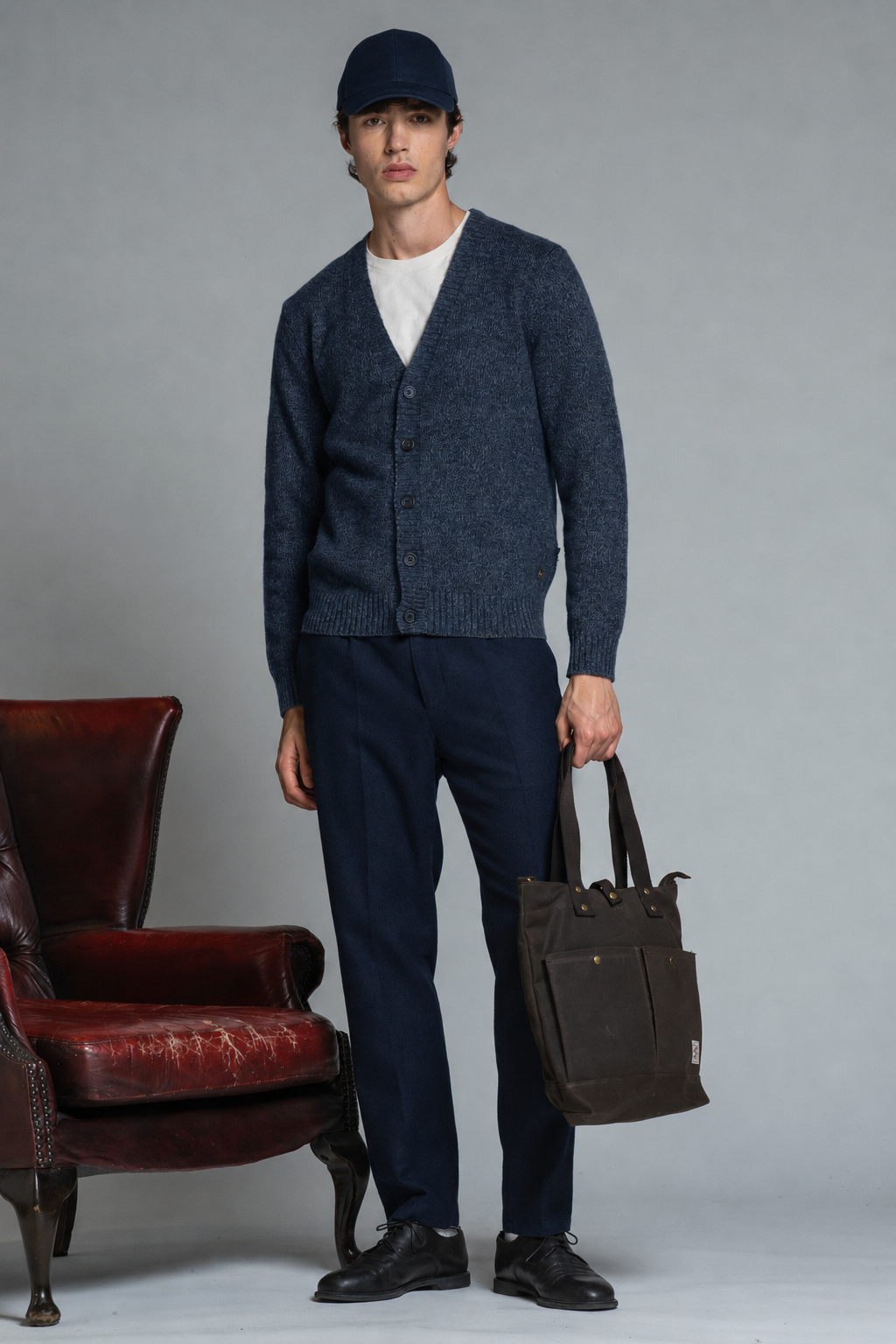 BYRNE CARDIGAN IN MOULINE'
