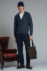 BYRNE CARDIGAN IN MOULINE'