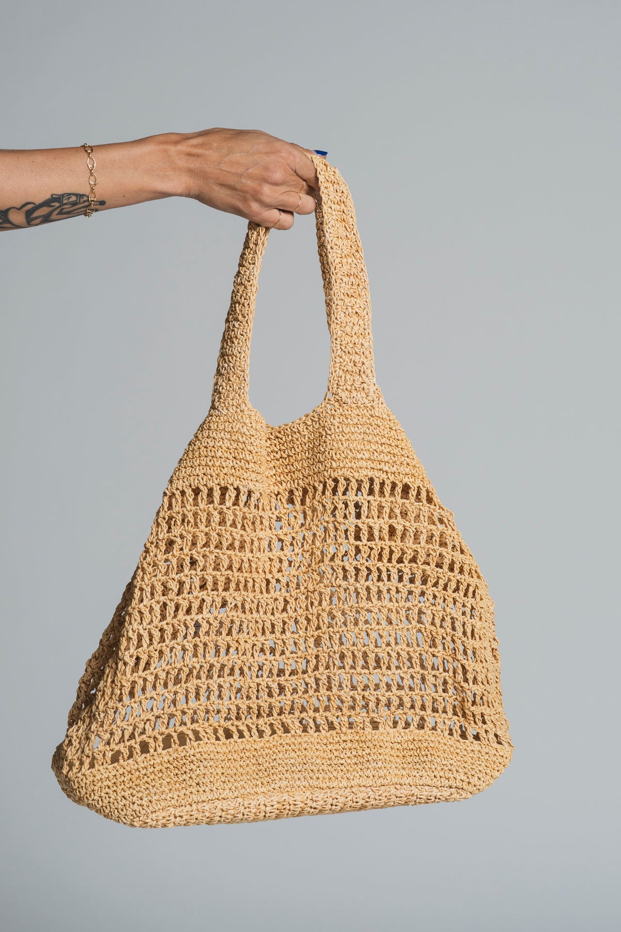 ALYSA SHOPPING BAG RAFFIA