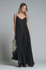 ANITA DRESS BRACES IN SATIN VISCOSE