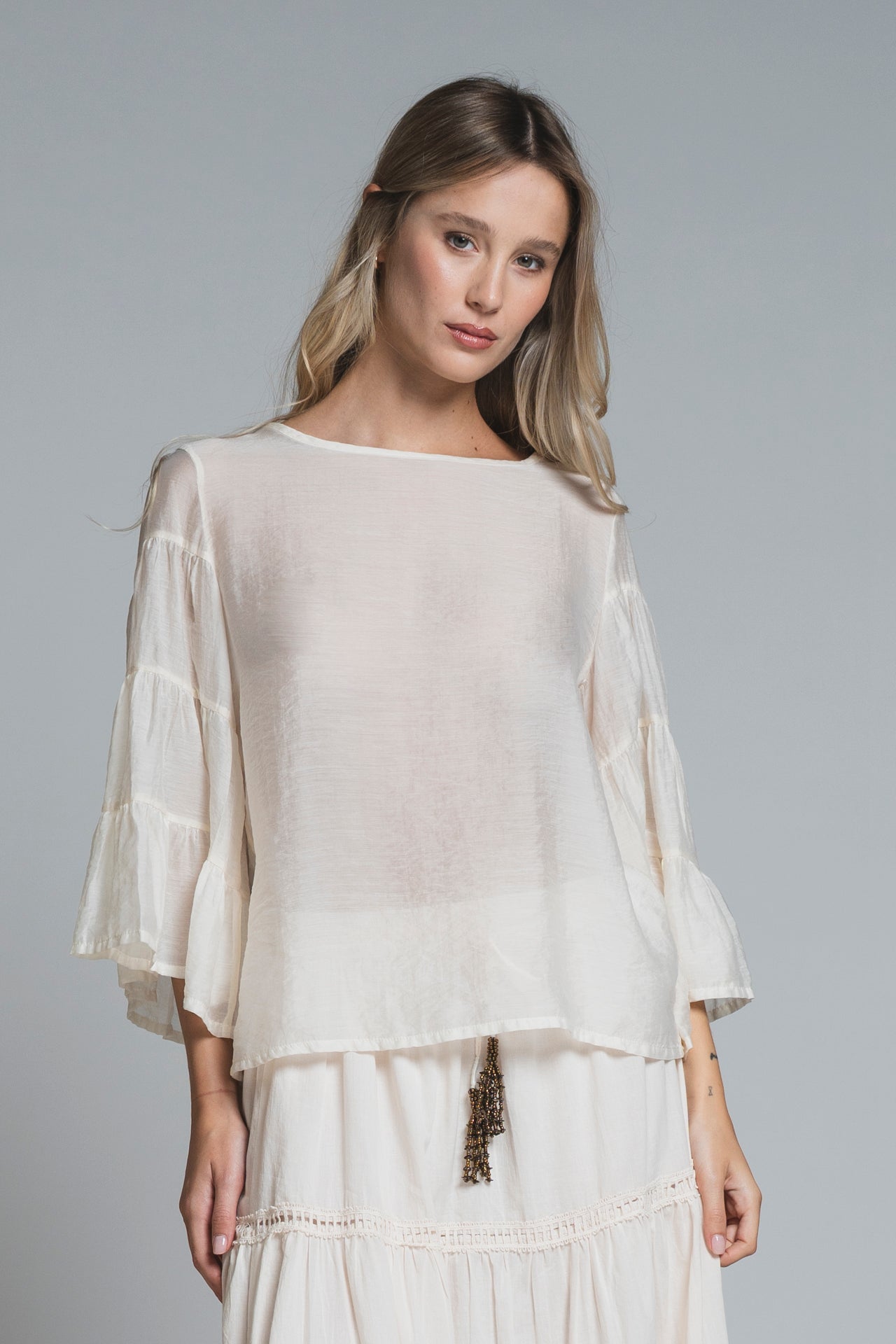 BABY BLOUSE IN MIXED LYOCELL