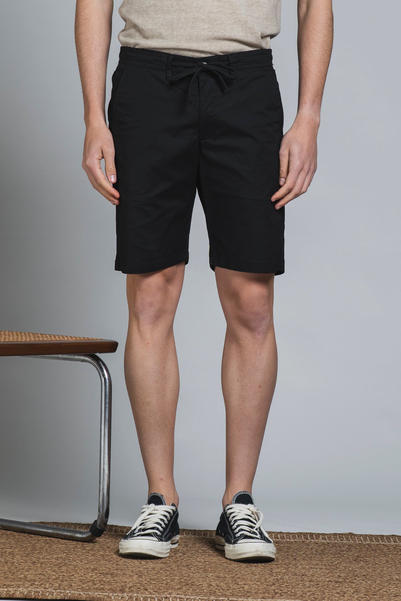 BARNES CHIBO SHORT IN POPELINE CANVAS