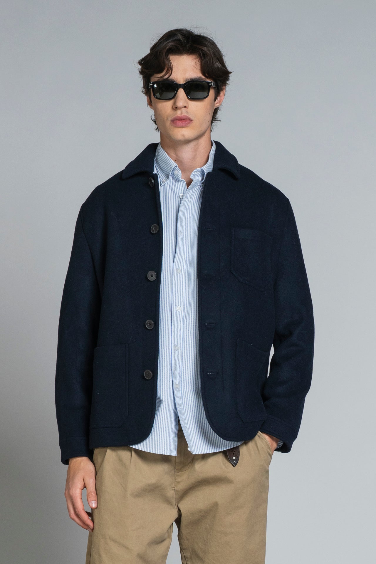 BENJAMIN JACKET 3 PKT IN MIXED WOOL