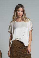 BENNY BLUSA IN SATIN VISCOSE