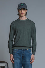 BUCK SWEATER IN COTTON COLD DYED