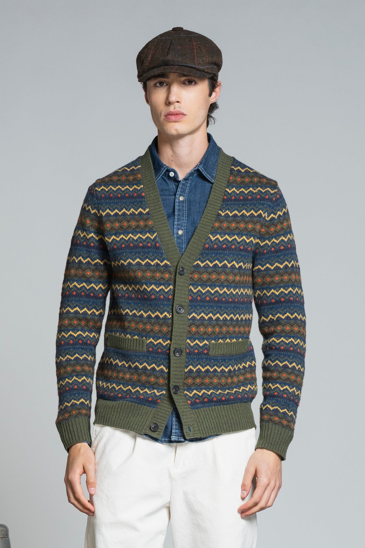 BYRNE CARDIGAN ALL OVER IN LAMBSWOOL