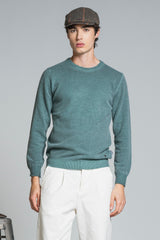 CHARLIE ROUND NECK IN MIXED WOOL COLD DYED
