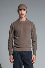 CHARLIE ROUND NECK IN MIXED WOOL COLD DYED