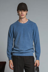 CHARLIE ROUND NECK IN MIXED WOOL COLD DYED