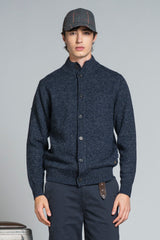 CHASE CARDIGAN BUTTON IN MOULINE'
