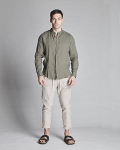 PANTALONE MISTO LINO CON LACCETTO