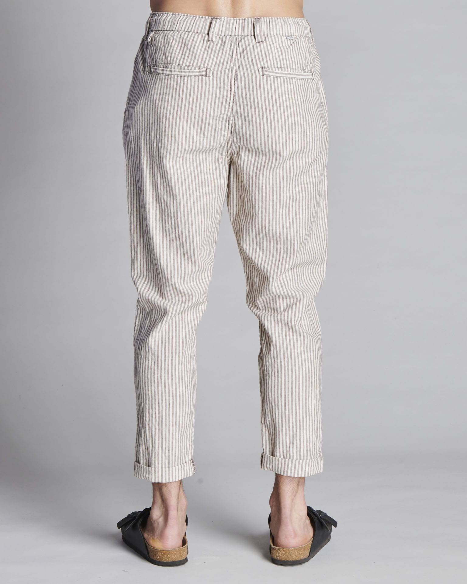 PANTALONE MISTO LINO CON LACCETTO