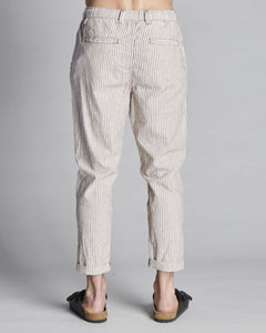 PANTALONE MISTO LINO CON LACCETTO
