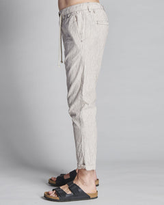 PANTALONE MISTO LINO CON LACCETTO