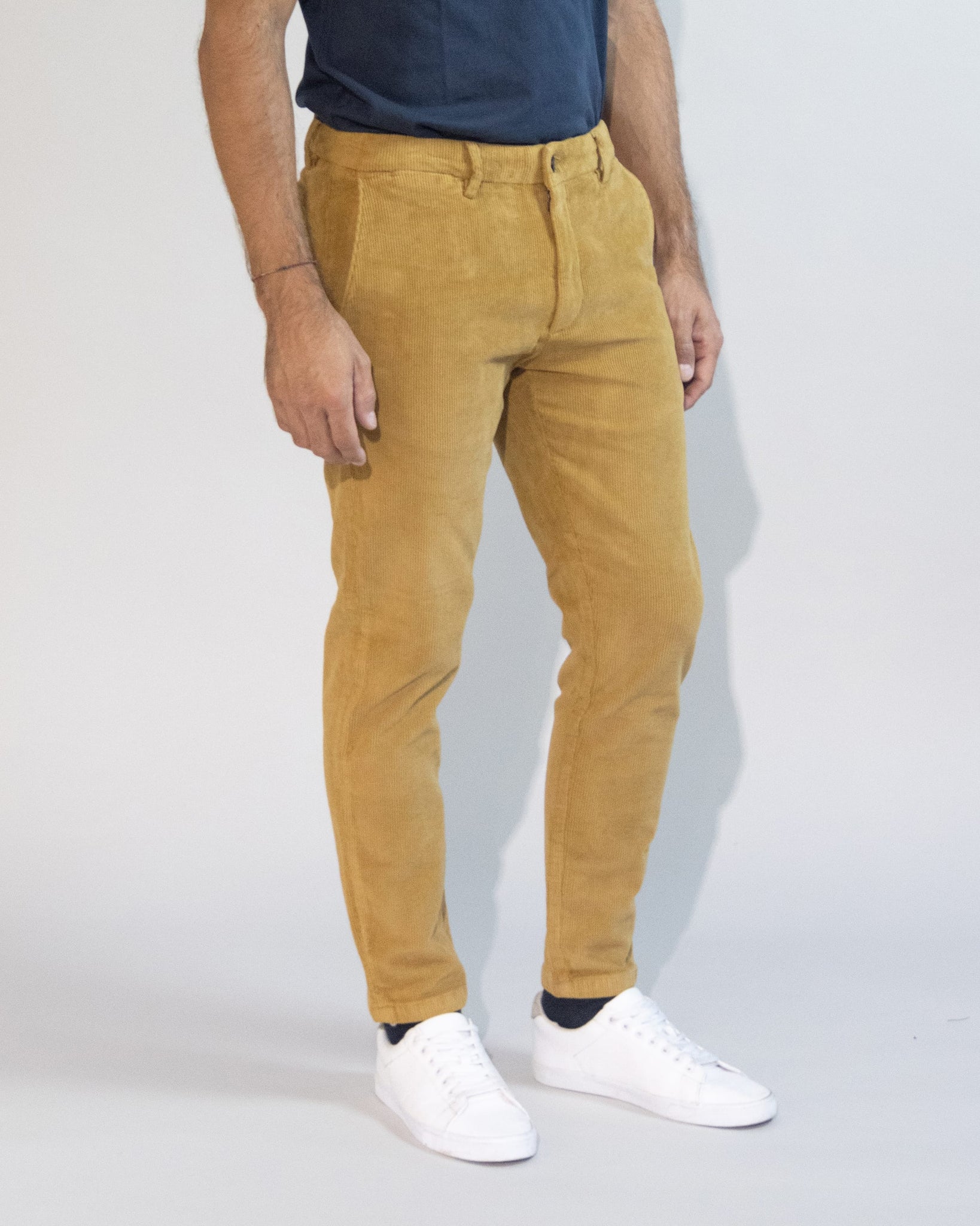 CHINO LONG SLIM VELLUTO A COSTE