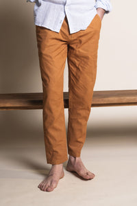 PANTALONE CHINO COMFORT LINO COTONE