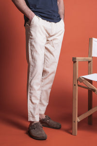 PANTALONE CHINO COMFORT LINO COTONE