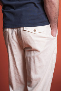 PANTALONE CHINO COMFORT LINO COTONE