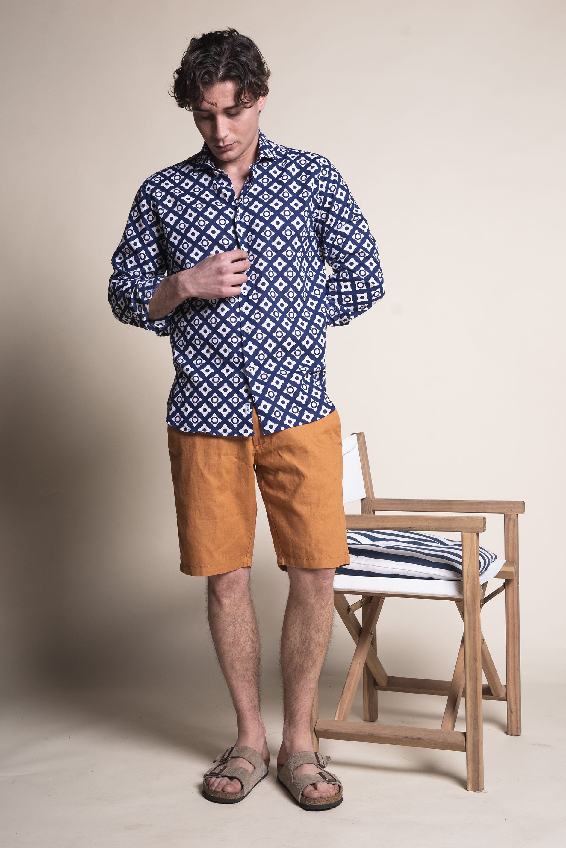BERMUDA IN LINO E COTONE COMFORT FIT