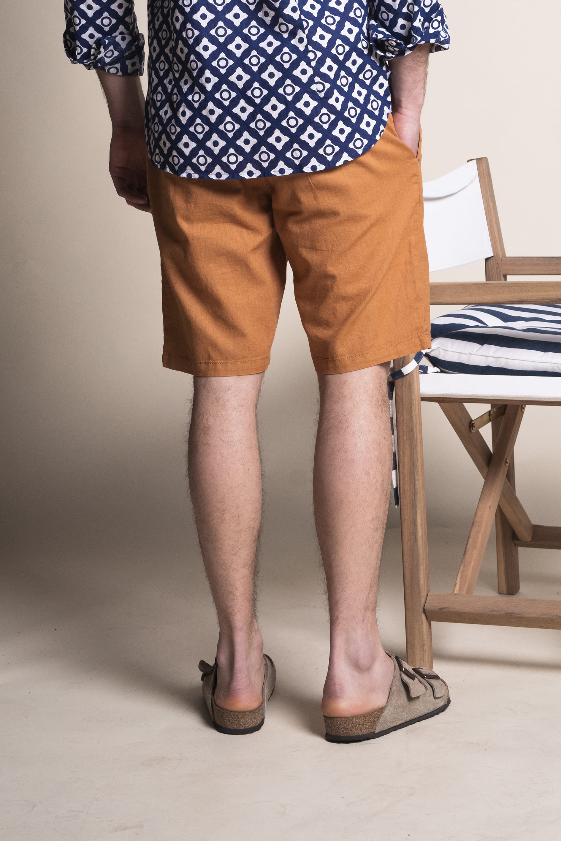 BERMUDA IN LINO E COTONE COMFORT FIT