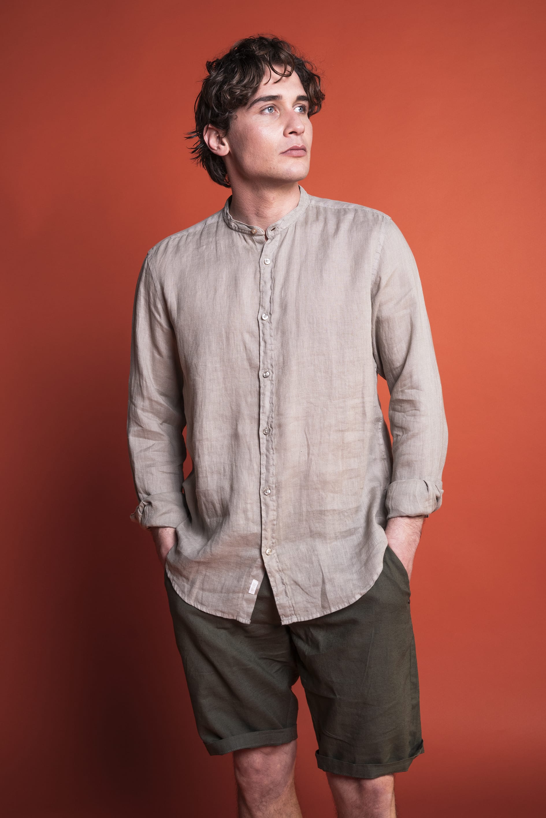 BERMUDA IN LINO E COTONE COMFORT FIT