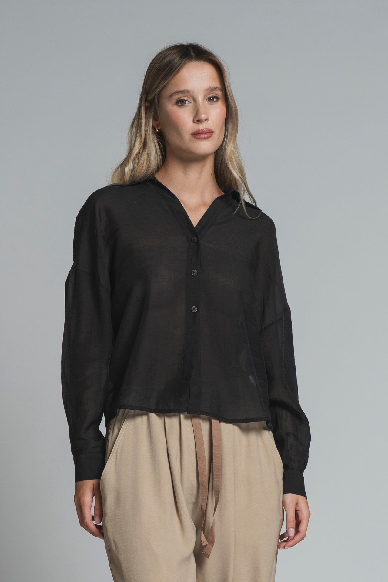 CLARA SHIRT IN MIXED LYOCELL