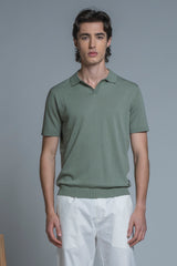 CLARK SWEATER POLO SKIPPER IN COTTON CREPE