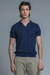 CLARK SWEATER POLO SKIPPER IN MIXED LINEN