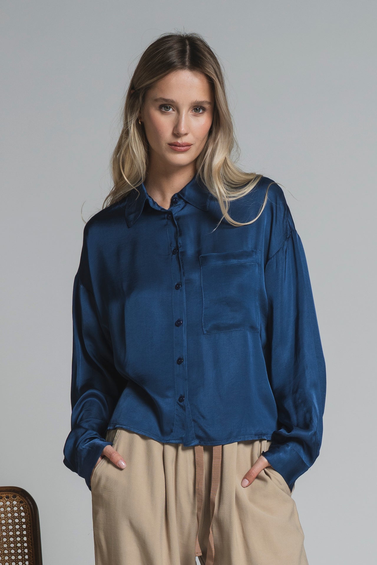 CLORY SHIRT CROP IN VISCOSE