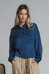 CLORY SHIRT CROP IN VISCOSE