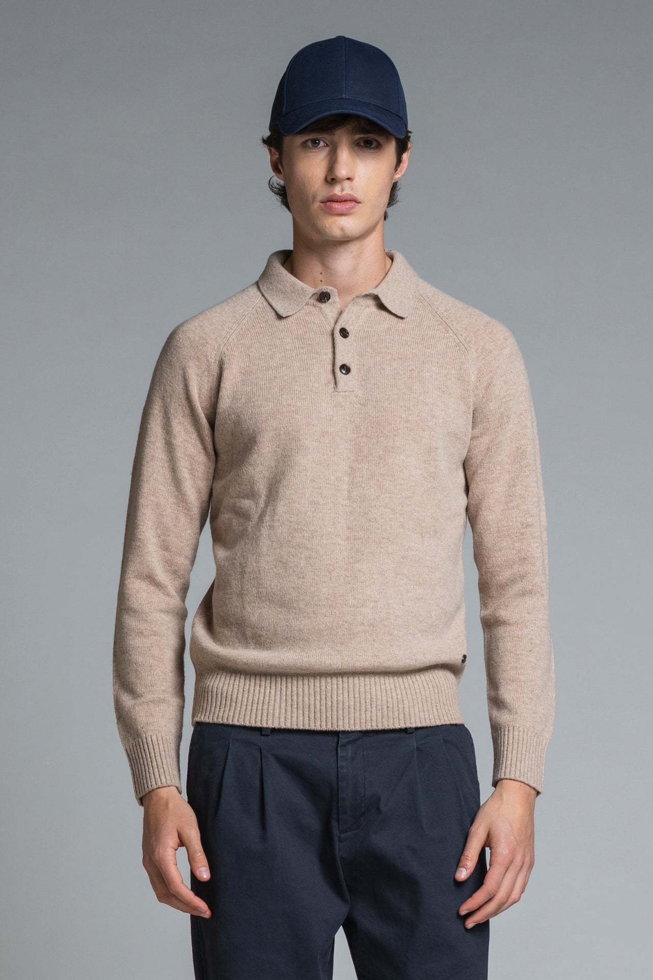 COLIN POLO IN LAMBSWOOL