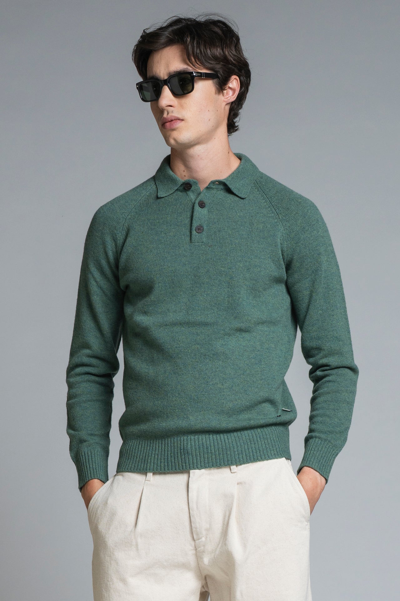 COLIN POLO IN LAMBSWOOL