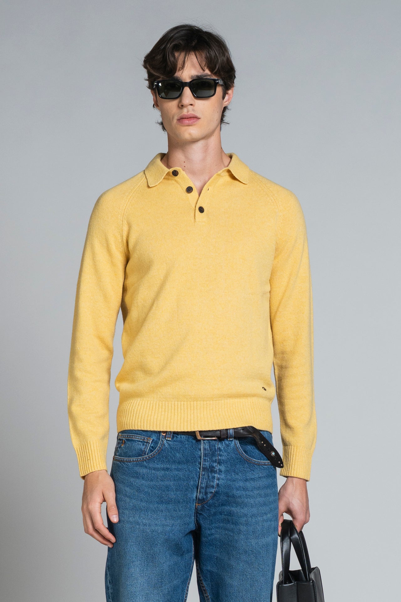 COLIN POLO IN LAMBSWOOL