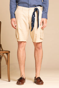 COOPER CARGO SHORT MIXED LINEN