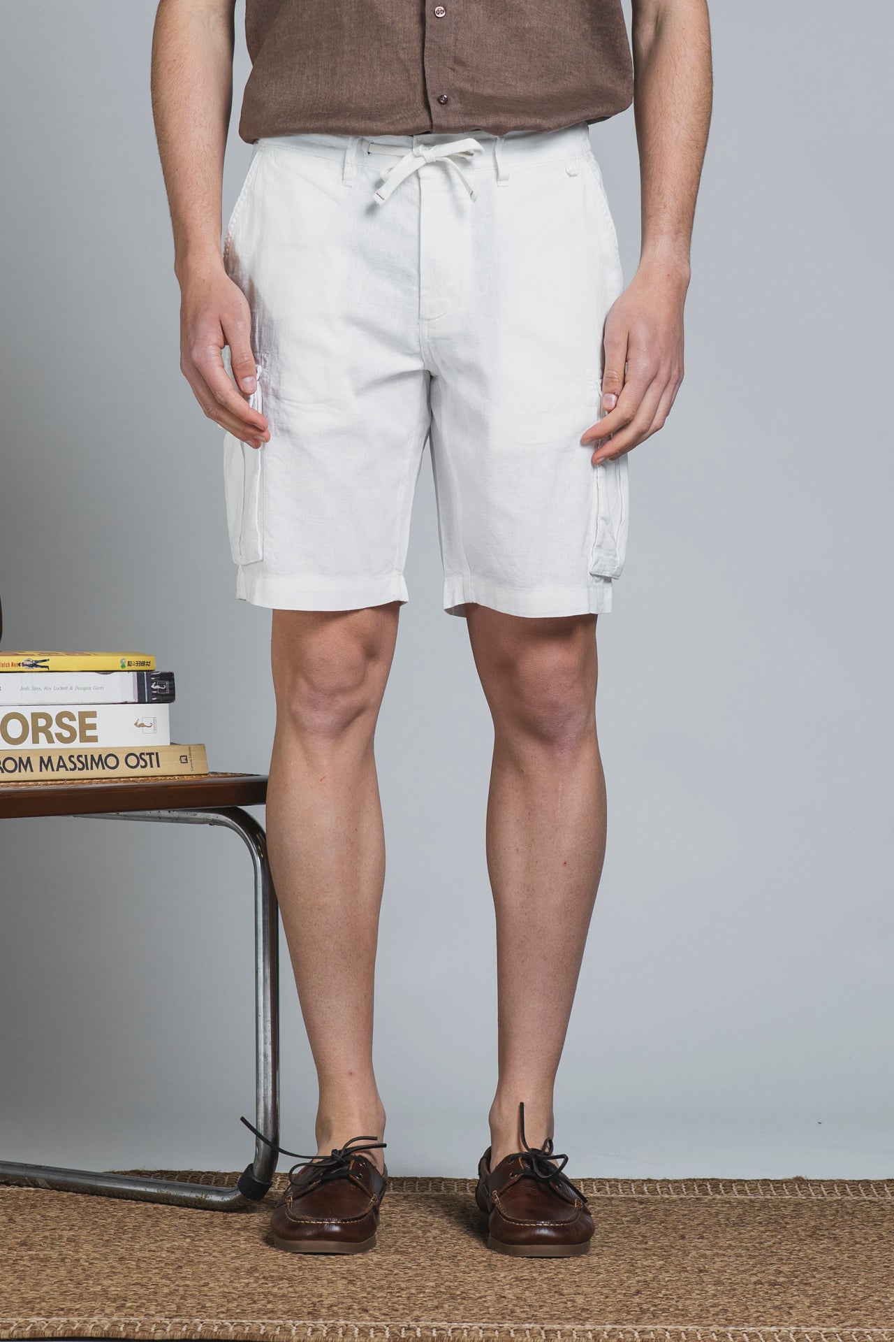 COOPER CARGO SHORT IN MIXED LINEN