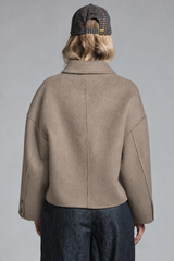 LULU JACKET CROPPED IN MIXED WOOL