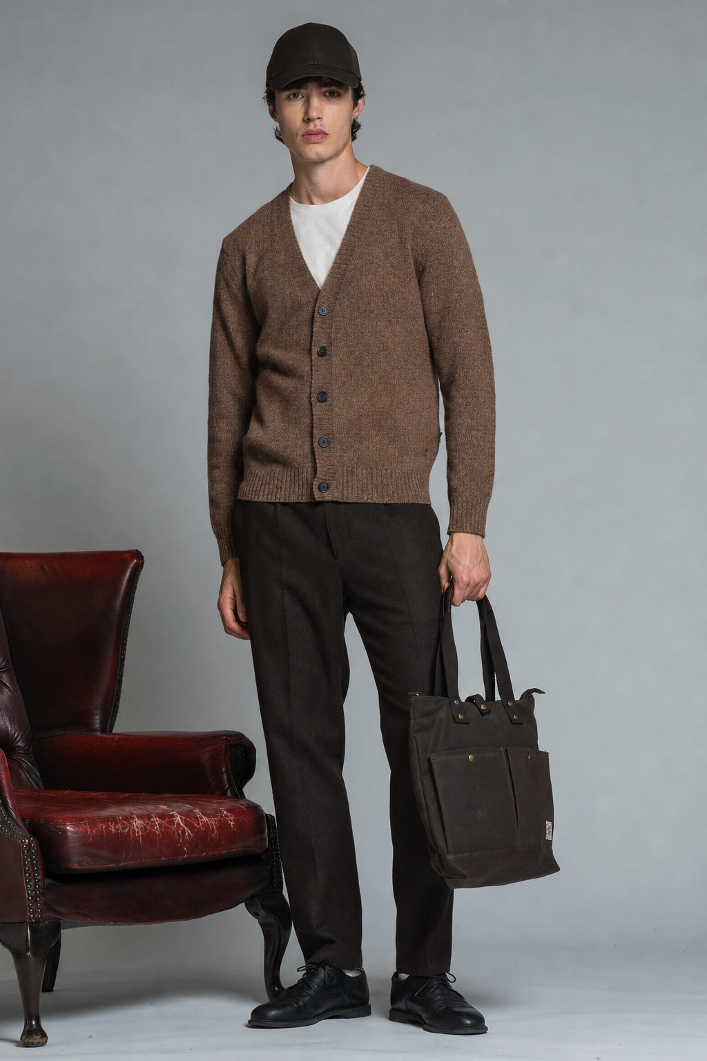 BYRNE CARDIGAN IN MOULINE'