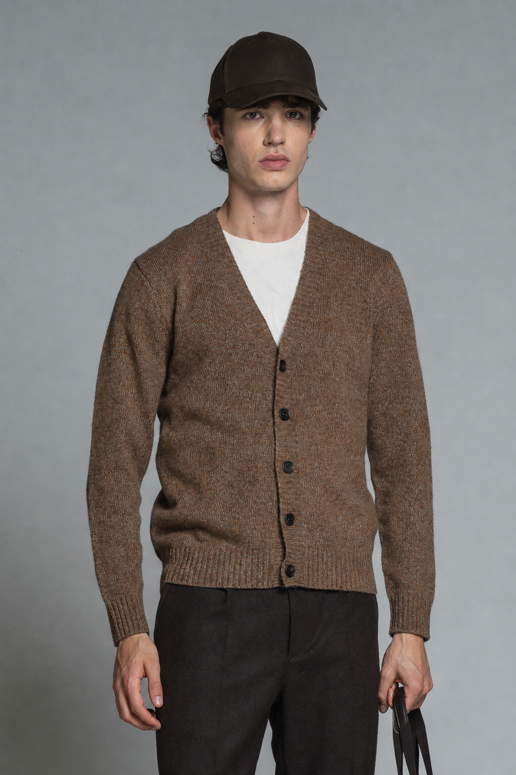 BYRNE CARDIGAN IN MOULINE'