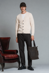 BYRNE CARDIGAN IN MOULINE'