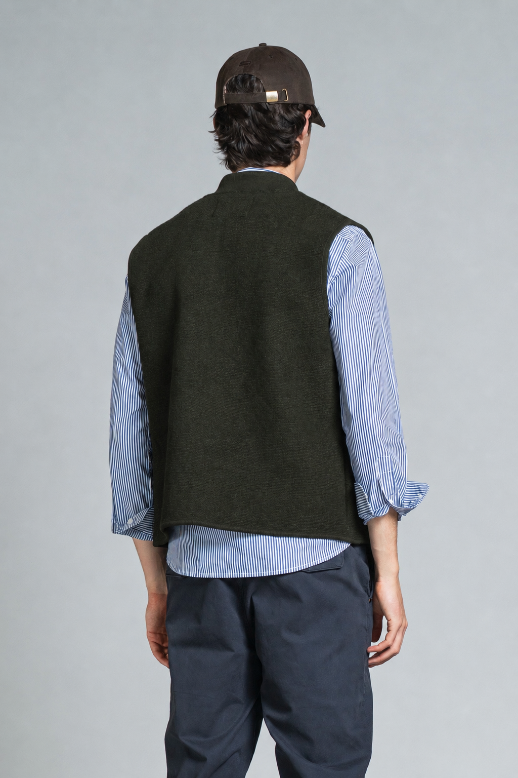 DEAN GILET IN BOILED WOOL