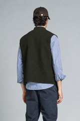 DEAN GILET IN BOILED WOOL
