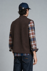 DEAN GILET IN BOILED WOOL