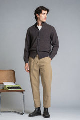 CHASE CARDIGAN BUTTON IN MOULINE'