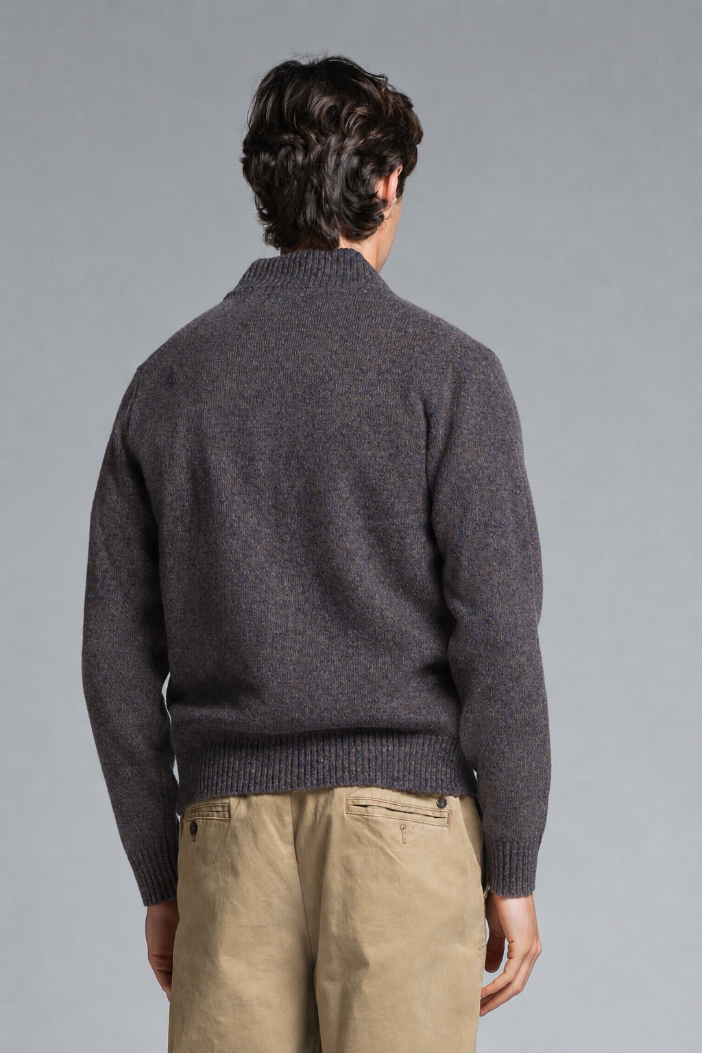 CHASE CARDIGAN BUTTON IN MOULINE'