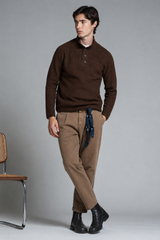 JUSTE TURTLENECK BUTTON IN LAMBSWOOL