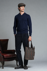 NEIL POLO SKIPPER IN WOOL MERCERIZED