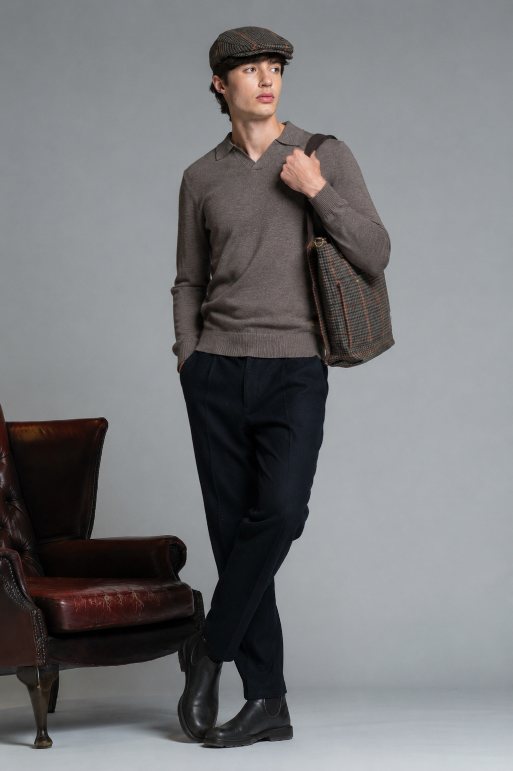 NEIL POLO SKIPPER IN WOOL MERCERIZED
