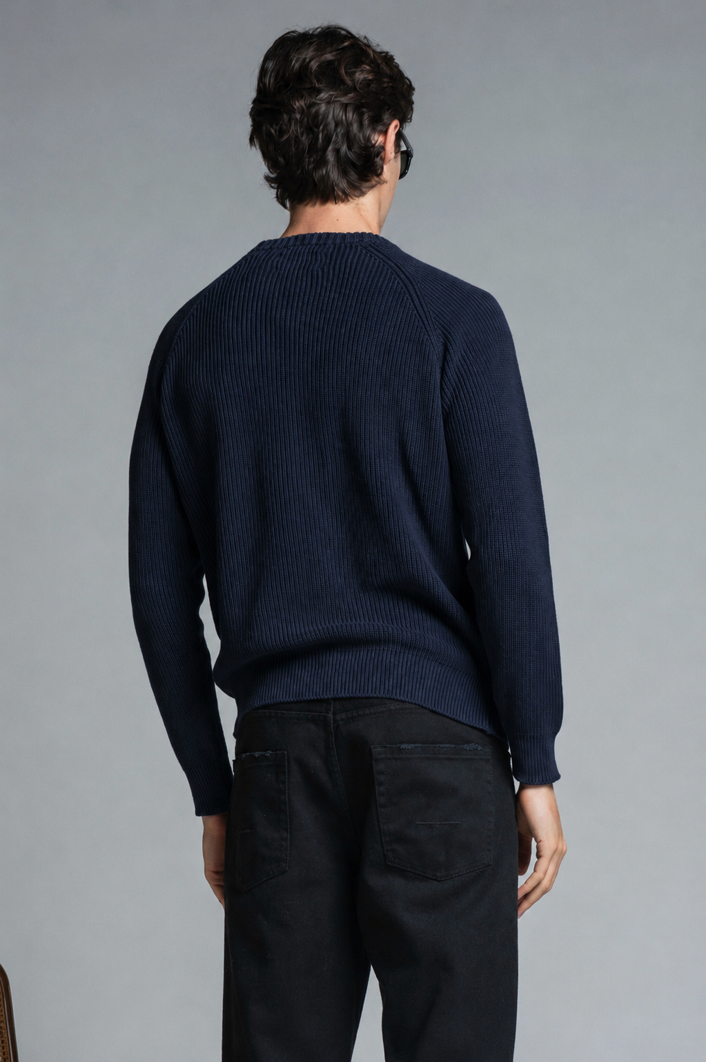 SIMON ROUND NECK IN COTTON STONE WASH