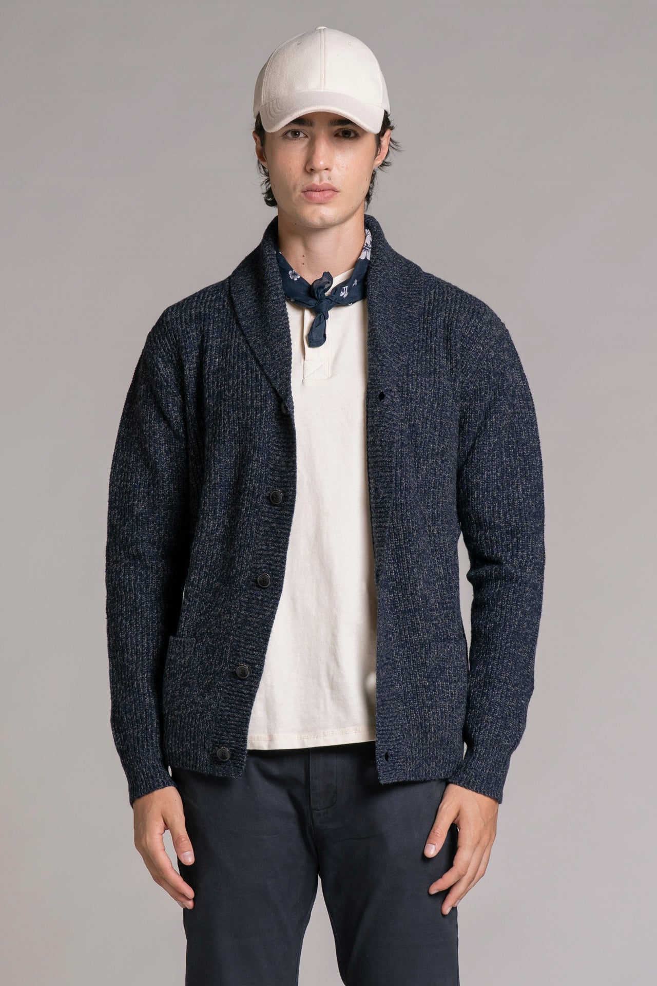 DANIEL CARDIGAN IN MOULINE'
