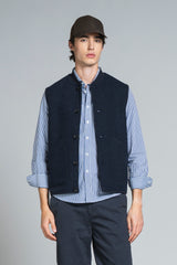 DEAN GILET IN BOILED WOOL